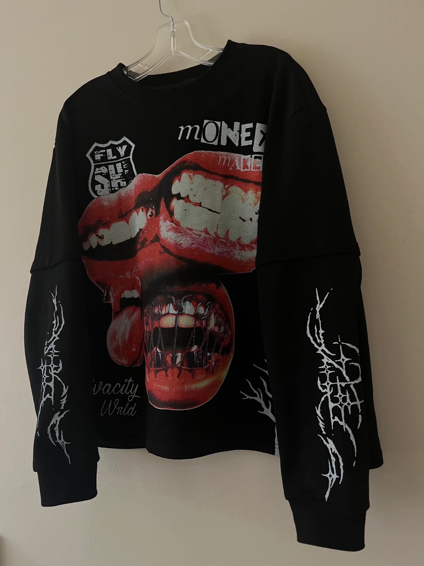 Black “Red Mouth” Longsleeve