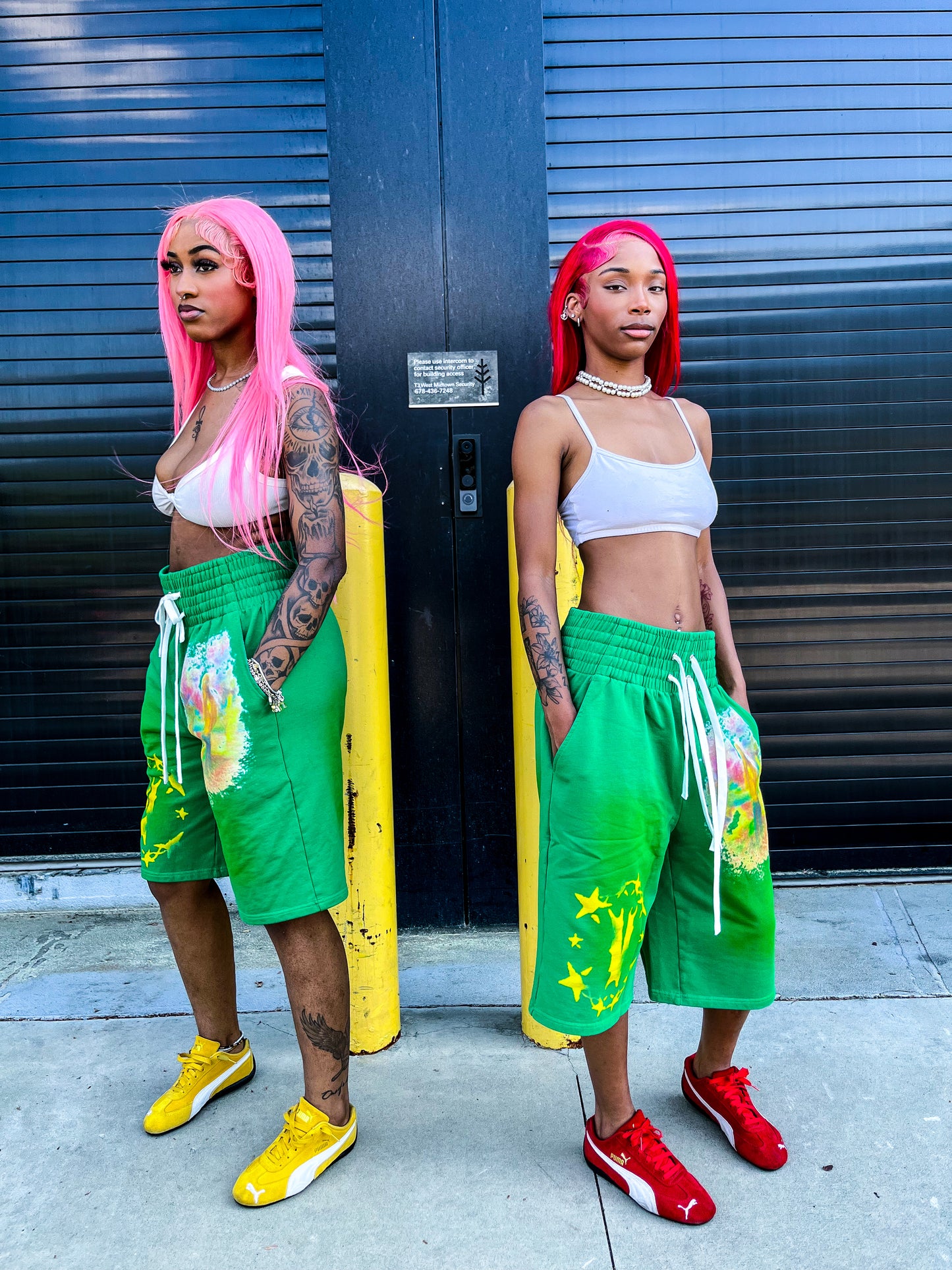 Green “Art” Shorts