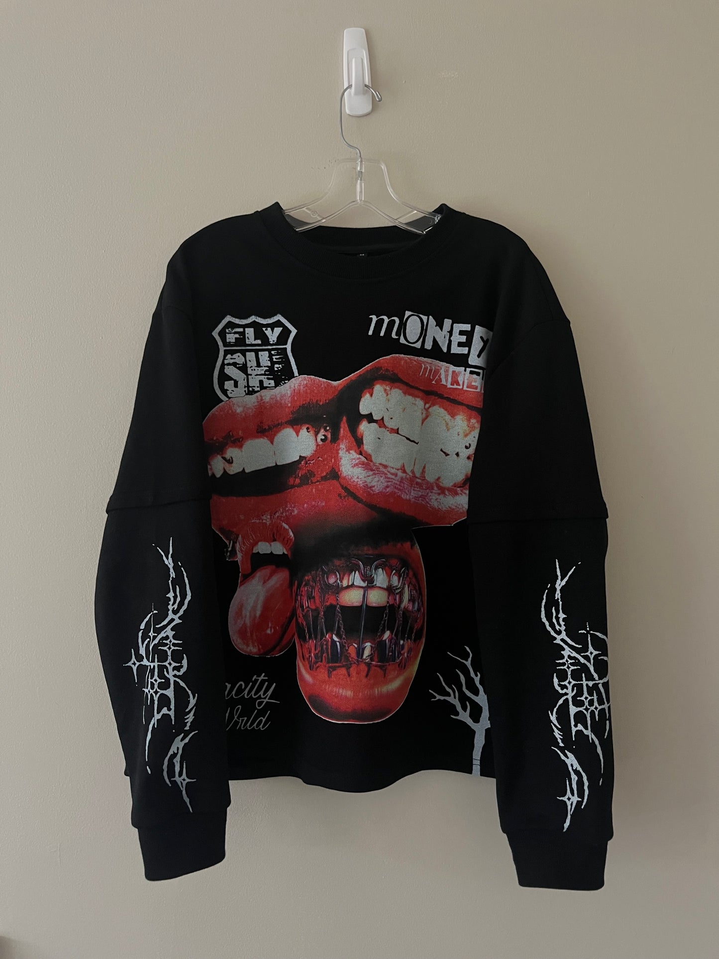 Black “Red Mouth” Longsleeve