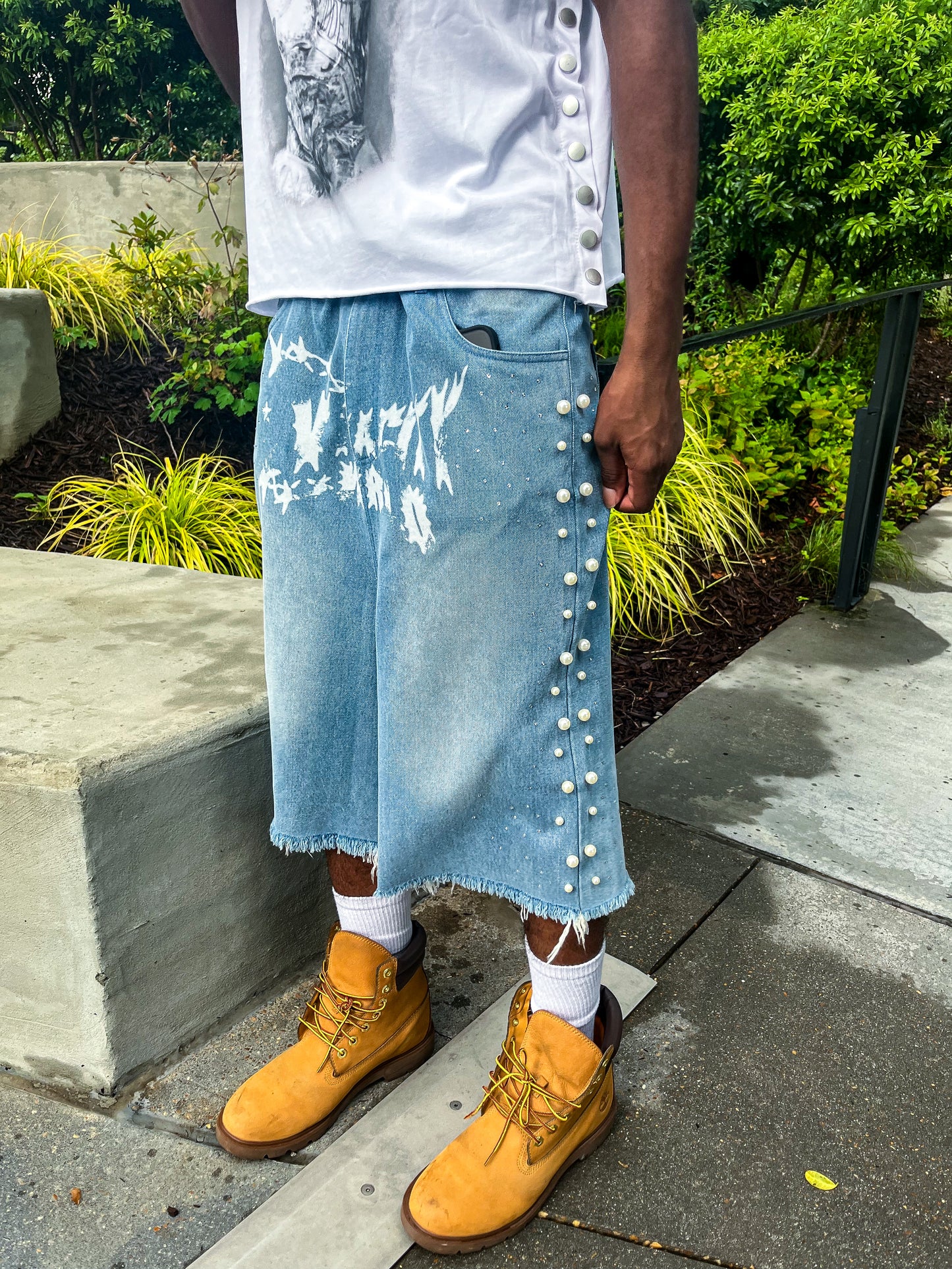 Blue Pearl Jorts