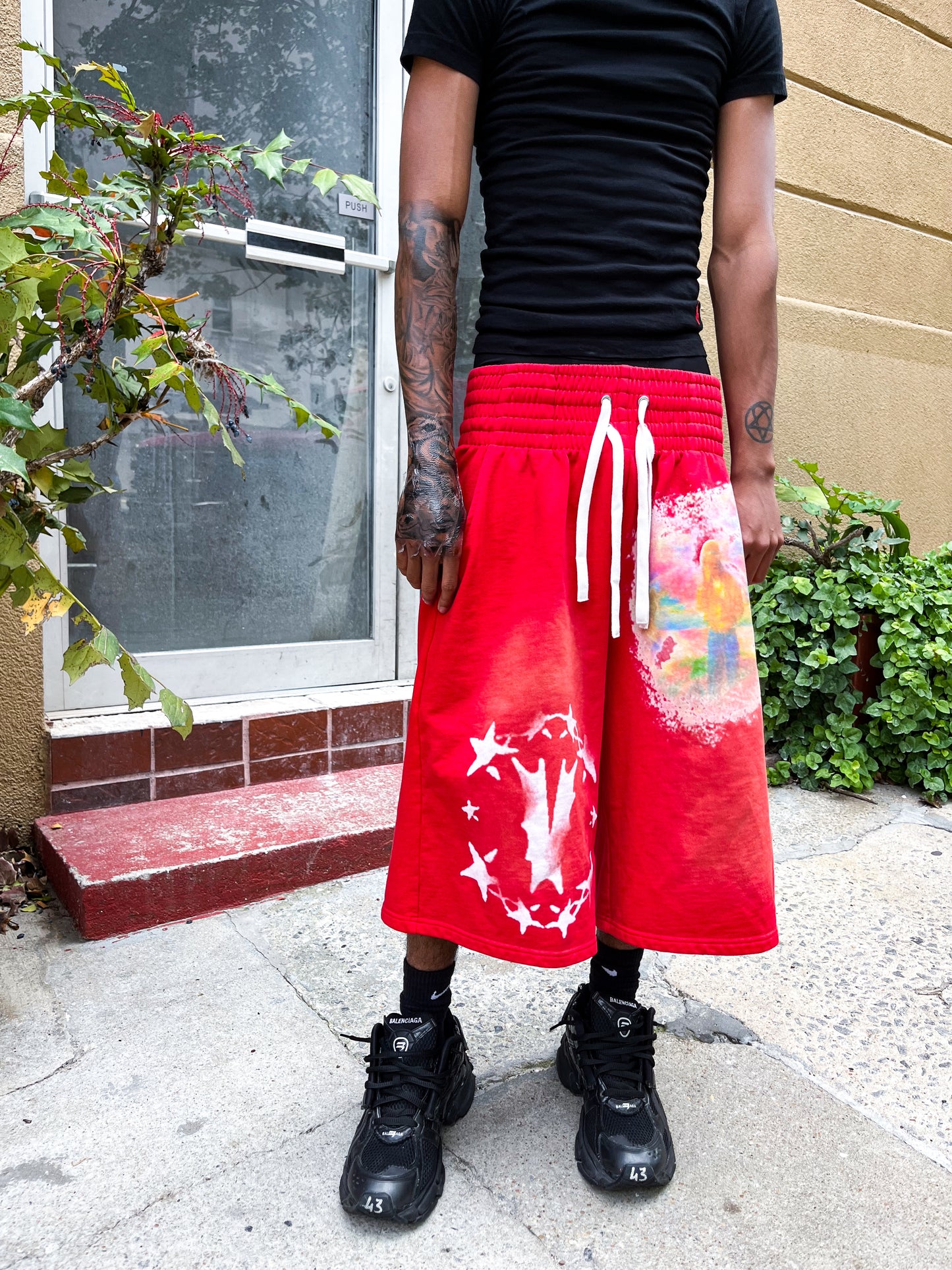 Red Art Shorts