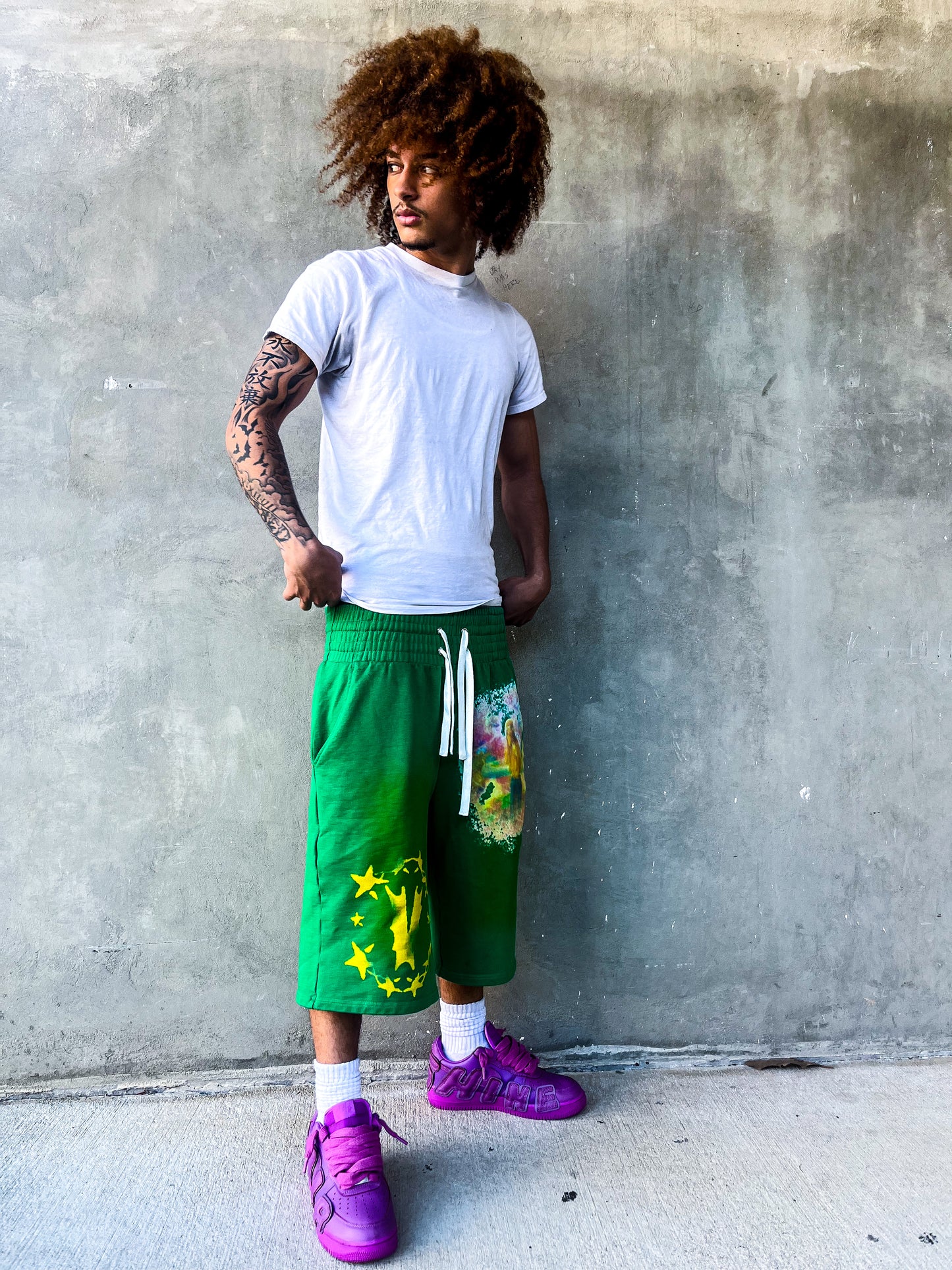 Green “Art” Shorts