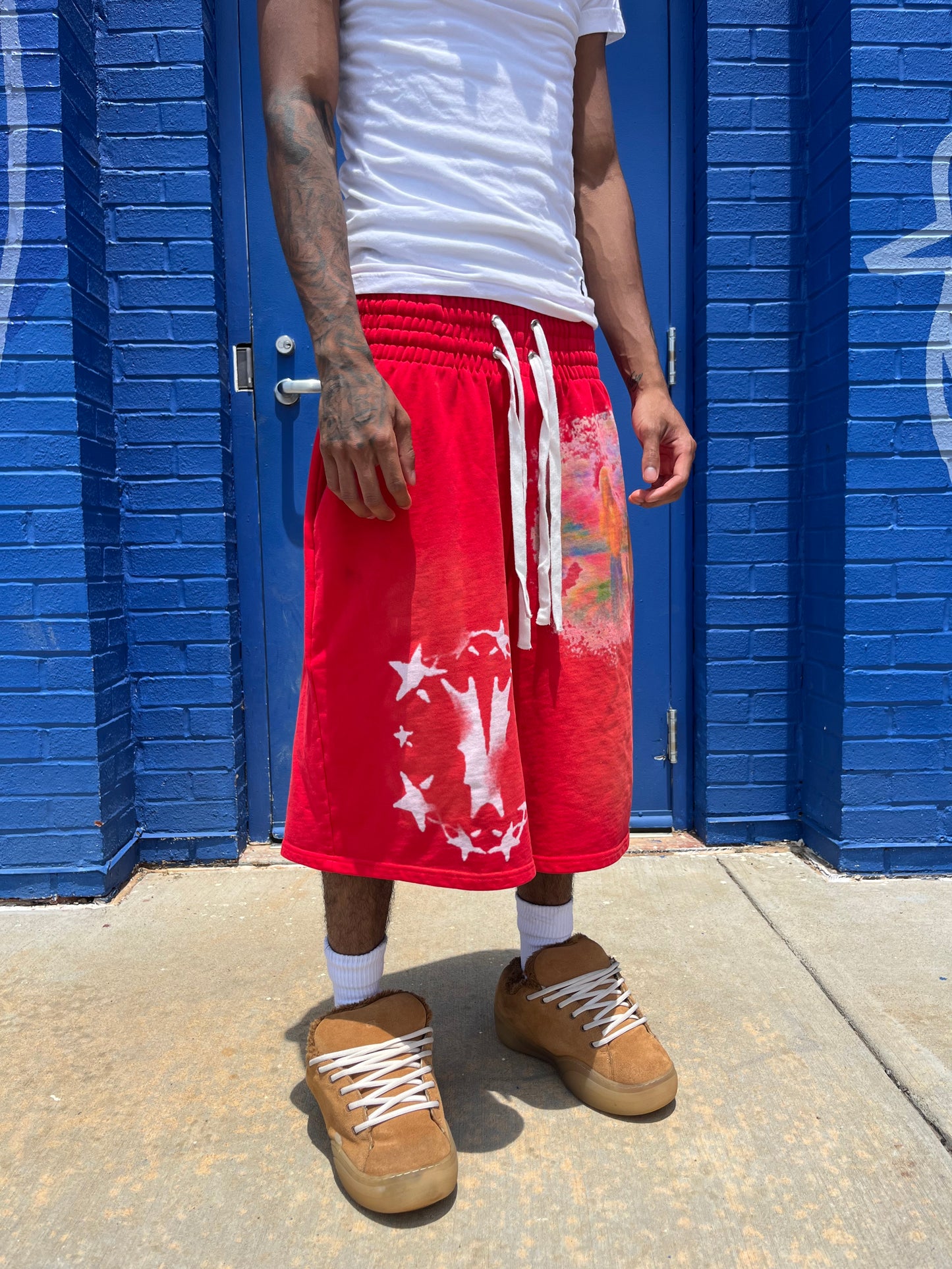 Red Art Shorts