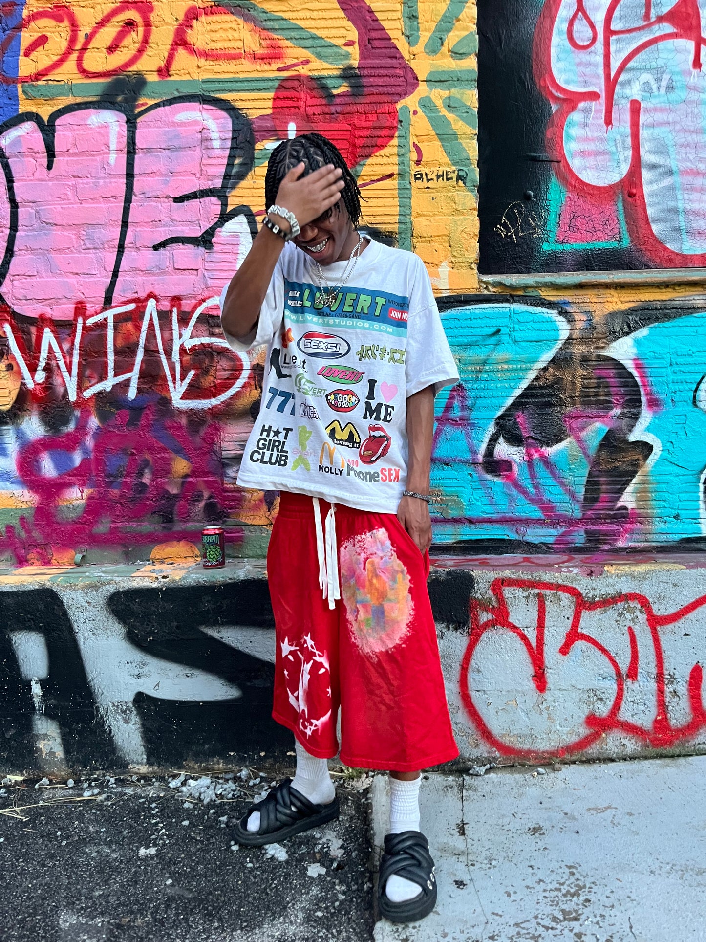 Red Art Shorts