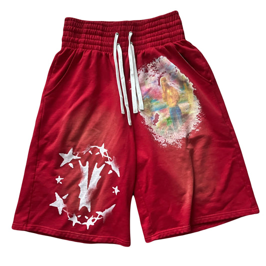 Red Art Shorts